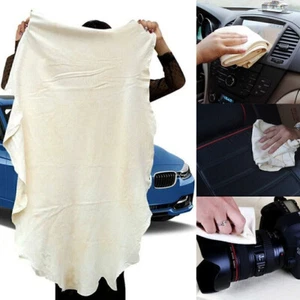 60cmx90cm Autoleder Fensterleder Ledertuch Lederlappen Chamois Schafsledertuch - Bild 1 von 11