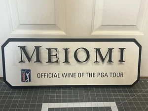 Rare PGA Golf Meiomi Wine Advertising Wooden Sign 24”Long Mancave Raised Letters - Picture 1 of 4