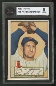 1952 Topps Baseball ~ #43 ~ Ray Scarborough ~ Boston Red Sox ~ KSA 8   - Bild 1 von 2