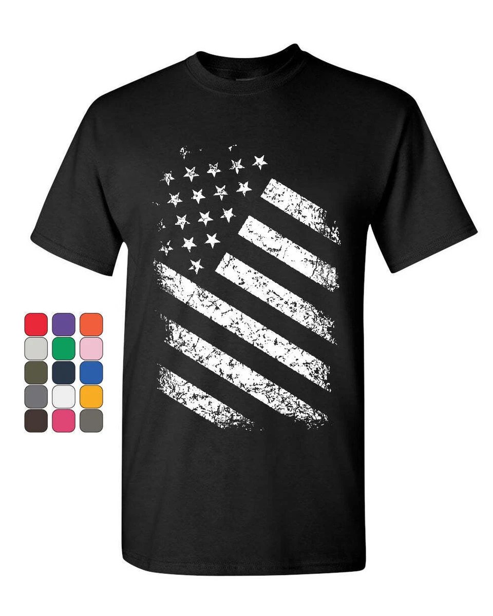 Baddery US Armee Shirt Herren – Army Skull Design, Stars And Stripes, 100% Baumwolle, Größen S-6XL