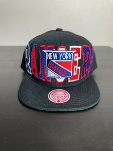 New York Rangers NHL Mitchell & Ness Hat Snapback Cap Black Blue Red New Men - Picture 1 of 7