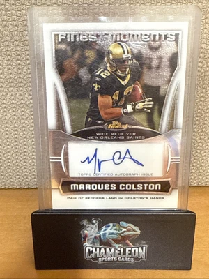 2010 Topps Finest Finest Moments Auto Marques Colston #FMA-MC Autograph Saints - Image 1 of 2