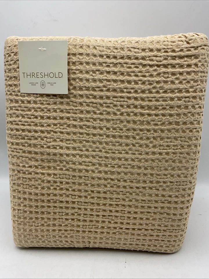 Juego de milano gofre rábano picante Threshold 100 % algodón 68 pulgadas 92 pulgadas doble XL amarillo  Foto 1 de 4