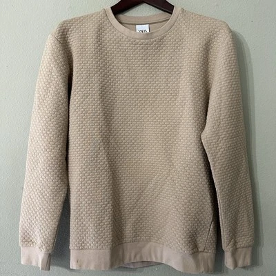 ZARA Men’s Crewneck Sweater Tan Khaki Size US Small - Image 1 of 4