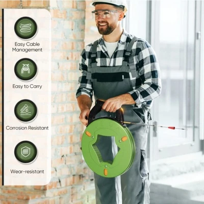 Guida Molla Cavo Tirante Aiuto Tirare Filo Retrattile Uso Professionale - Immagine 1 di 4