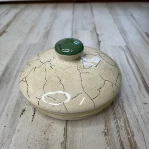 SOLO COPERCHIO BIDONE CERAMICA Raymond Waites Cornucopia Verde 4-3/8" Apertura Bocca - Foto 1 di 8