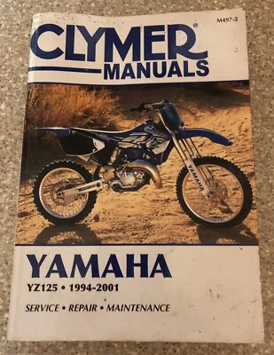 94-01 YAMAHA YZ125 Clymer Manual de Servicio de Reparación Papel Moto de Suciedad YZ 125 MX Libro Foto 1 de 3