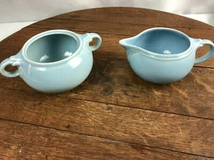 LuRay Pottery Pastel Cream & Sugar Set In Blue - Picture 1 of 3