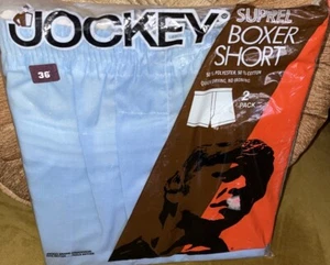 Vintage JOCKEY Men's Suprel Boxer Shorts Underwear SZ 36 Powder Blue 1970's NEW - Picture 1 of 5