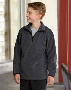 Winning Spirit Kids Bexley Half Zip 320GSM Polar Fleece Pullover Jumper EasyCare - Picture 1 of 13