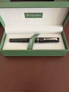 Montegrappa Brenta Fountain Pen Black - 1.5 Steel Stub + Ebonite Feed - Bild 1 von 9