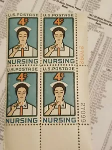πΊπΈππ₯π U.S.A. 1950's NURSING STAMPS Plate Block of 6,Sc VF MNH** π₯π₯β‘οΈ - Picture 1 of 4