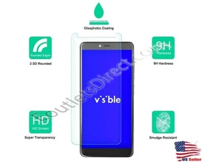 Nuevo paquete de 2 protectores de pantalla de vidrio templado para teléfono celular ZTE Visible R2 Foto 1 de 4