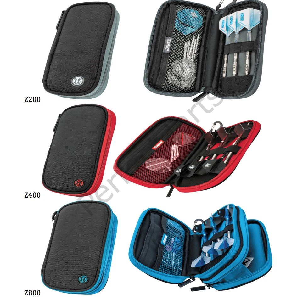 Estuche de dardos serie Harrows - Z 200, Z 400, Z 800 gris, azul, rojo