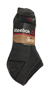 Reebok Men's Gray low Cut Socks, 6-Pack Cushion /Reinforced sock size 10-13 - Picture 1 of 6