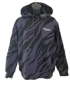 The Hundreds Purple Black Zebra Print Pullover Pocket Hoodie Small - Image 1 of 4