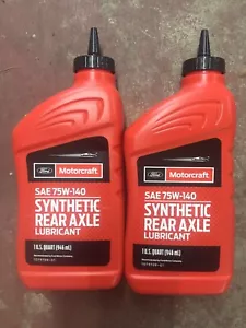 Ford Motorcraft SAE 75W-140 Synthetic Oil Rear Axle Lubricant 2 Quart XY75W140QL - Picture 1 of 5