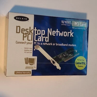 Belkin Desktop Network PCI Card F5D5000  10/100BT Ethernet - NEW SEALED - Image 1 of 2