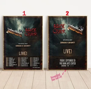 Custom Judas Priest & Alice Cooper North America Tour 2025 Poster - Picture 1 of 1