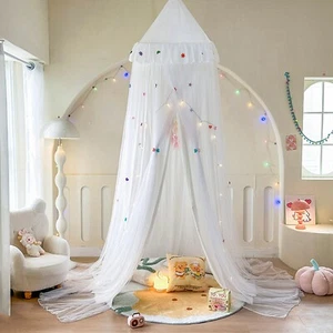 Mosquitera de doble capa ropa de cama encaje dosel elegante red princesa con LED - Imagen 1 de 16