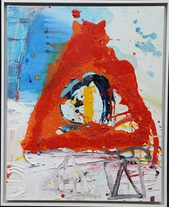 IAIN ROBERTSON SCOTTISH ABSTRACT EXPRESSIONIST ART OIL PAINTING SUNSET CORNWALL - Picture 1 of 12