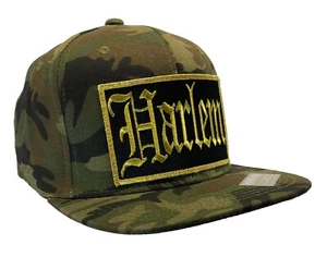 Sombrero Harlem Ciudad de Nueva York ala plana oro camuflaje metálico - Imagen 1 de 5