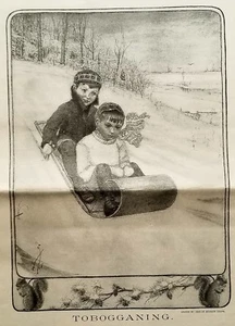 Revista Toboganing 1904 Ilustración Emelie Benson Nipe - Imagen 1 de 2