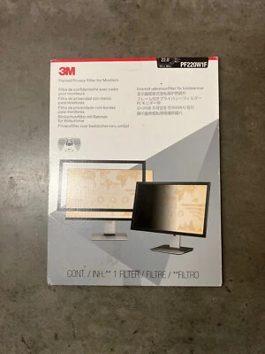 3M Framed Privacy Filter for 22" Widescreen Monitor,16:10, PF220W1F - Image 1 of 3