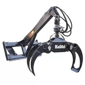 Frontladergreifer Rückezange Verladezange Holzgreifer Holzzange Rotator Kellfri - Bild 1 von 5