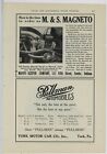 1909 Mavity-Sleeper Co. Ad: M.&S. Magnetos for Cars - Fowler, Indiana