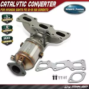 Front Left Radiator Side Catalytic Converter for Hyundai Santa Fe Kia Sorento - Picture 1 of 12