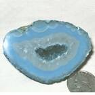 Agate geode dyed blue polished face rock/stone 2.6"x1.75"x1.6" 5.2oz #5 09F