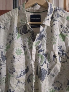 Camicia uomo hawaiana Tommy Bahama edizione limitata taglia L con bottoni bianca floreale - Foto 1 di 14