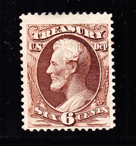 US O75 6c Treasury Department Official Mint F-VF OG H SCV $120 - Picture 1 of 2