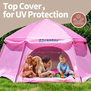 Pop Up Kids Playpen Indoor Outdoor Baby Toddlers Play Yard Foldable Portable - Picture 1 of 29