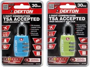 Candado de seguridad de 3 dígitos SR3 TSA aceptado combinación seguro cerradura de equipaje Dekton - Imagen 1 de 8