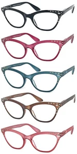 Gafas de lectura retro para ojo de gato con lentes completas ampliadas - Imagen 1 de 10