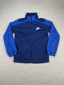 Nike Jacket Boys Small Blue Long Sleeve Classic Outdoors Running Sports - Picture 1 of 7