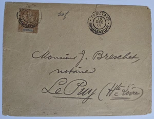 Tamatave, FR MG--Le Puy, FR/Business Cover/Late Usage of Diego Suarez 30-C./'01! - Picture 1 of 2