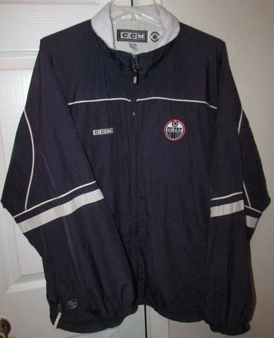 NHL Edmonton Oilers Full Zip Jacket XL by CCM EUC Cover