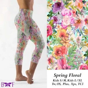 Spring Floral Capri Legging with Pockets - Picture 1 of 4
