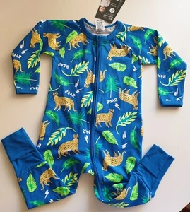 Bonds Baby Leopard Print Zip Wondersuit Size 1 Bright Colourful animal - Picture 1 of 12