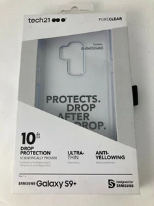 Tech21 Pure Clear Drop Protection thin Case Samsung Galaxy S9+ Plus Clear - Picture 1 of 6