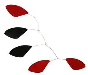Abstract Modern Hope Red Black Hanging Mobile - Painted Steel Museum Quality New - Picture 1 of 3