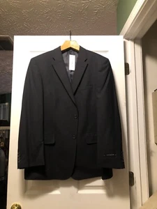 Tommy hilfiger men's new navy 100%worsted wool sport coat blazer jacket size:44R - Picture 1 of 6