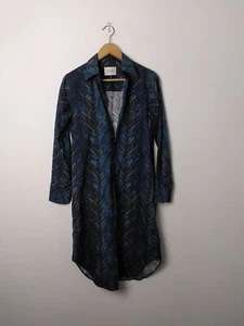 Thomas Pink Shirt Dress with Tie XS Size 6/8 Watercolour Pattern Rare - Picture 1 of 7