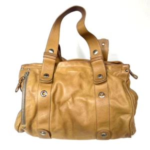 Nuovedive große Umhängetasche Schultertasche Cantaloupe Made In Italy - Bild 1 von 24