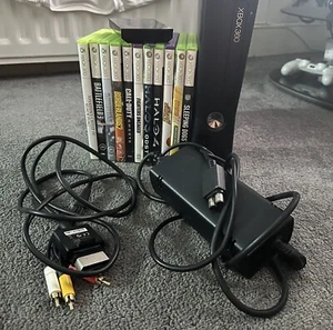 Microsoft Xbox 360 Slim 320GB Konsole mit Controller und 27 Spielen - Bild 1 von 4
