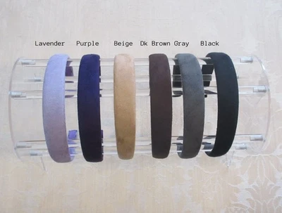 Handmade Preppy Solid Color Faux Suede Headband in 3 Sizes 16 Colors - Image 1 of 4