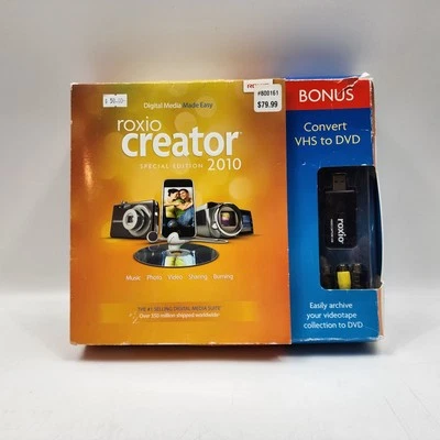 Roxio Creator 2010 Special Edition Converter VHS to DVD Open Box - Image 1 of 4